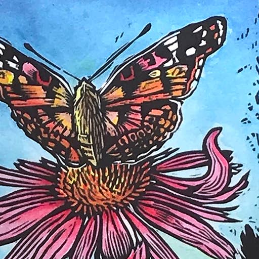 Painted Lady - Drink Deeply Card