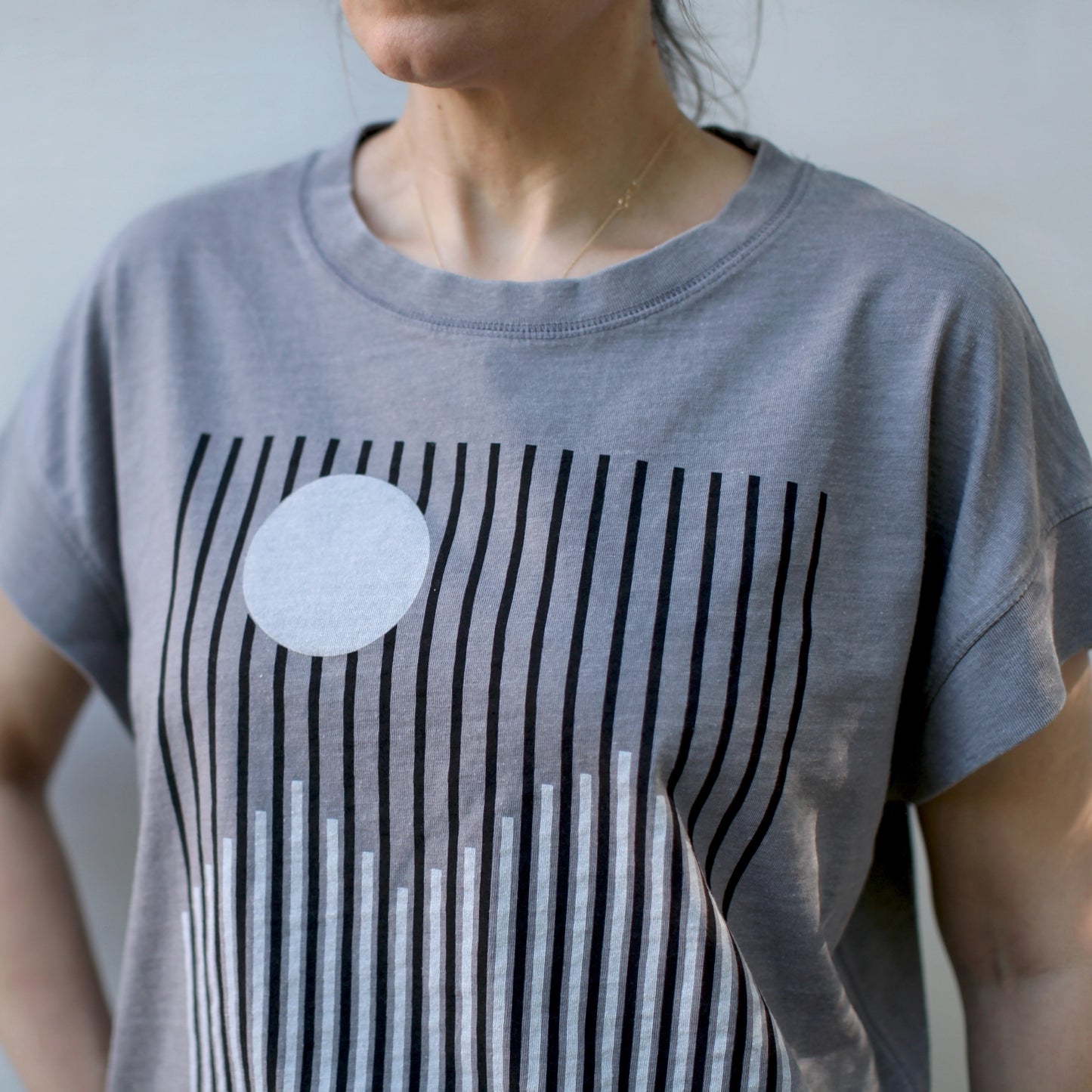 Alpine Boxy Tee in Gray