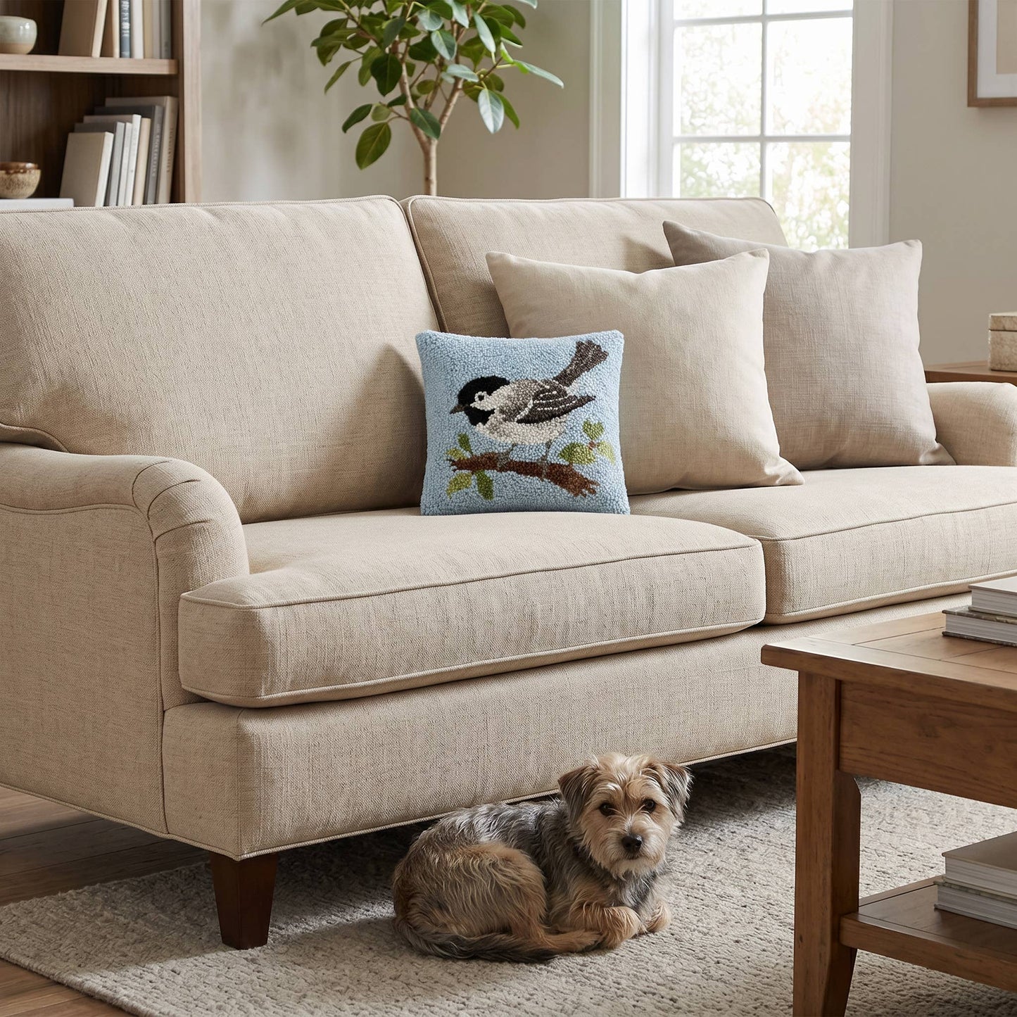Chickadee Hook Pillow
