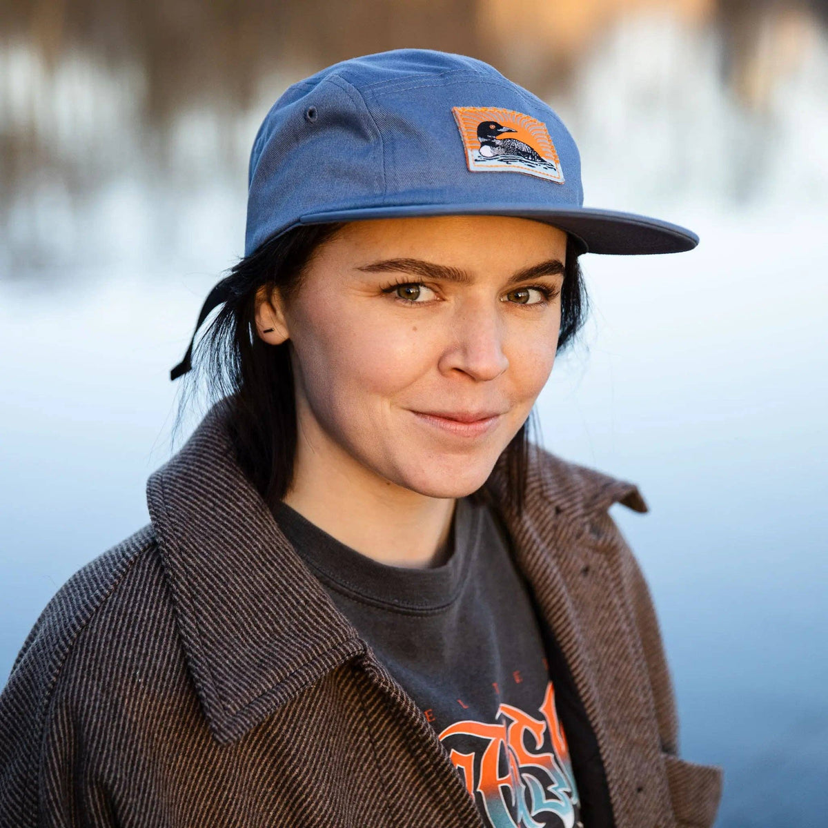 Common Loon Camp Hat in Lake