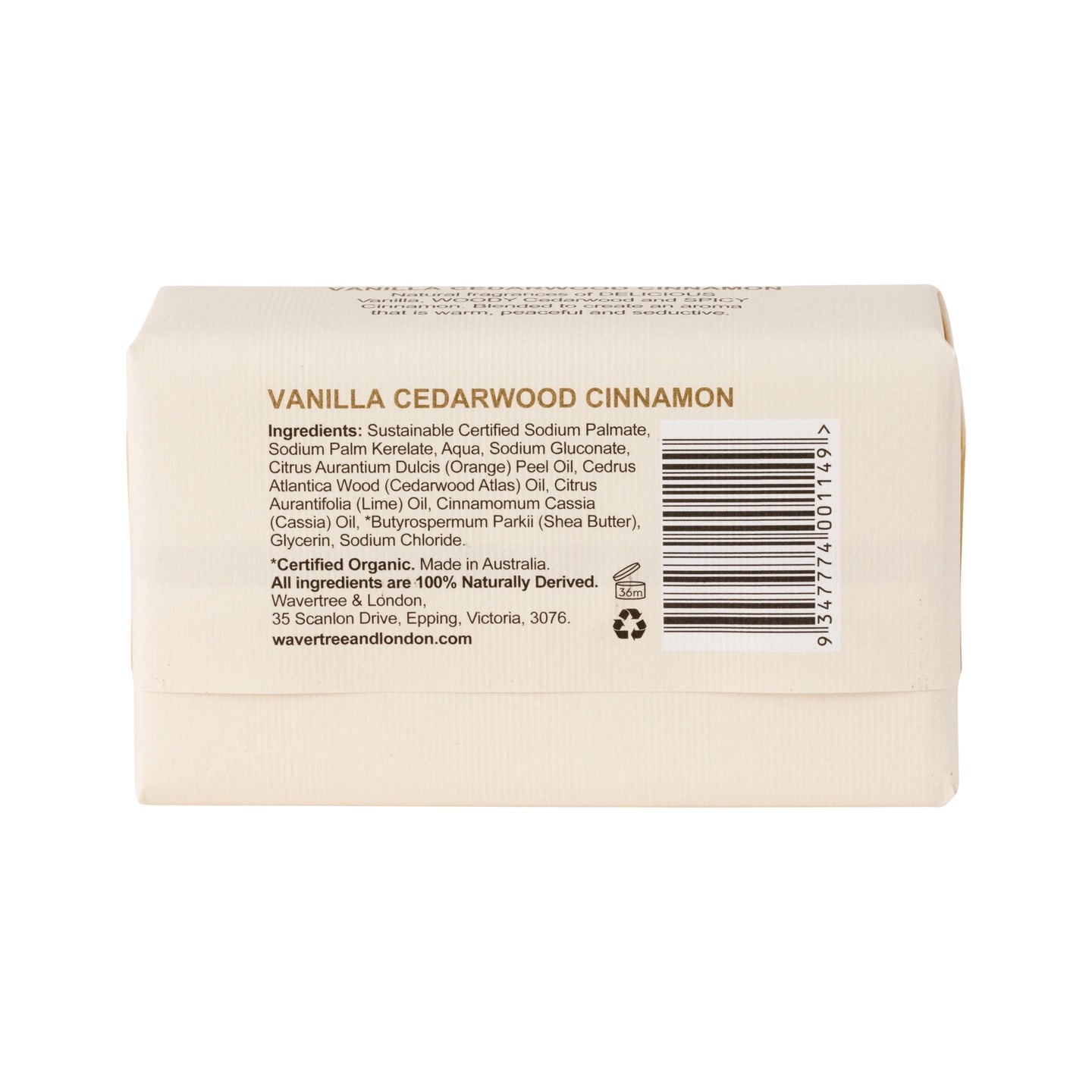 Vanilla Cedarwood Natural Soap Bar