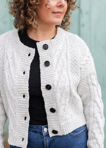 Alma Cardigan in Pearl Grey