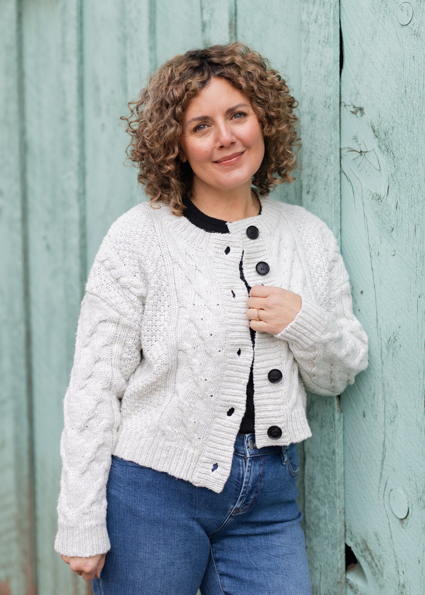 Alma Cardigan in Pearl Grey