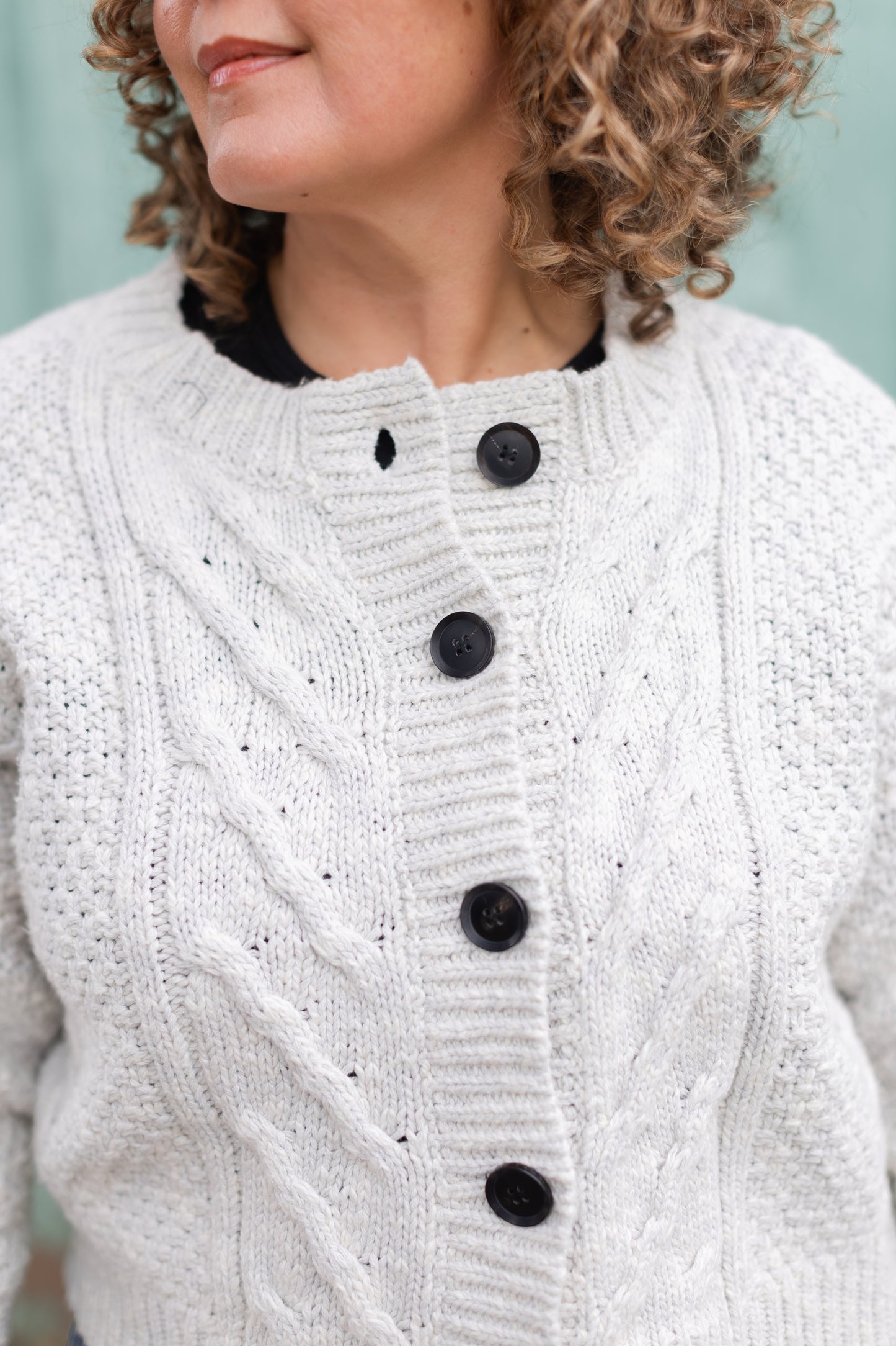 Alma Cardigan in Pearl Grey