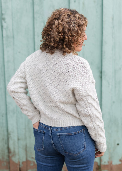 Alma Cardigan in Pearl Grey