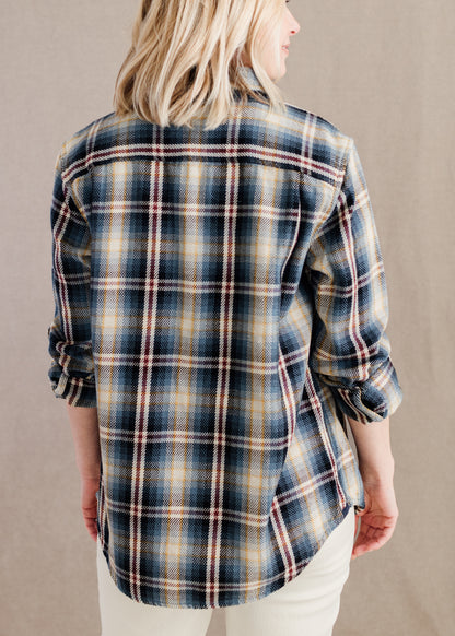 Unisex Blanket Shirt in French Blue Plaid | Outerknown