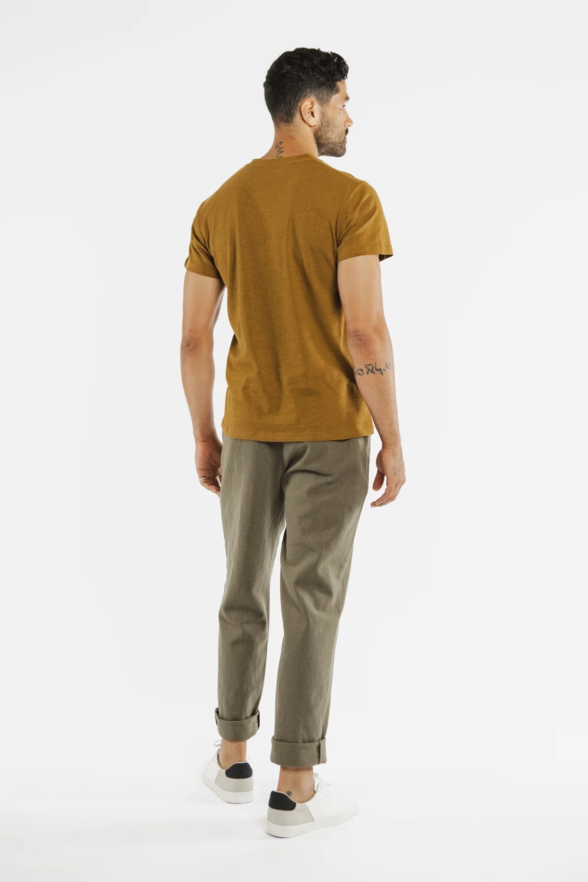 Hemp Pocket Tee in Mustard | Bridge & Burn