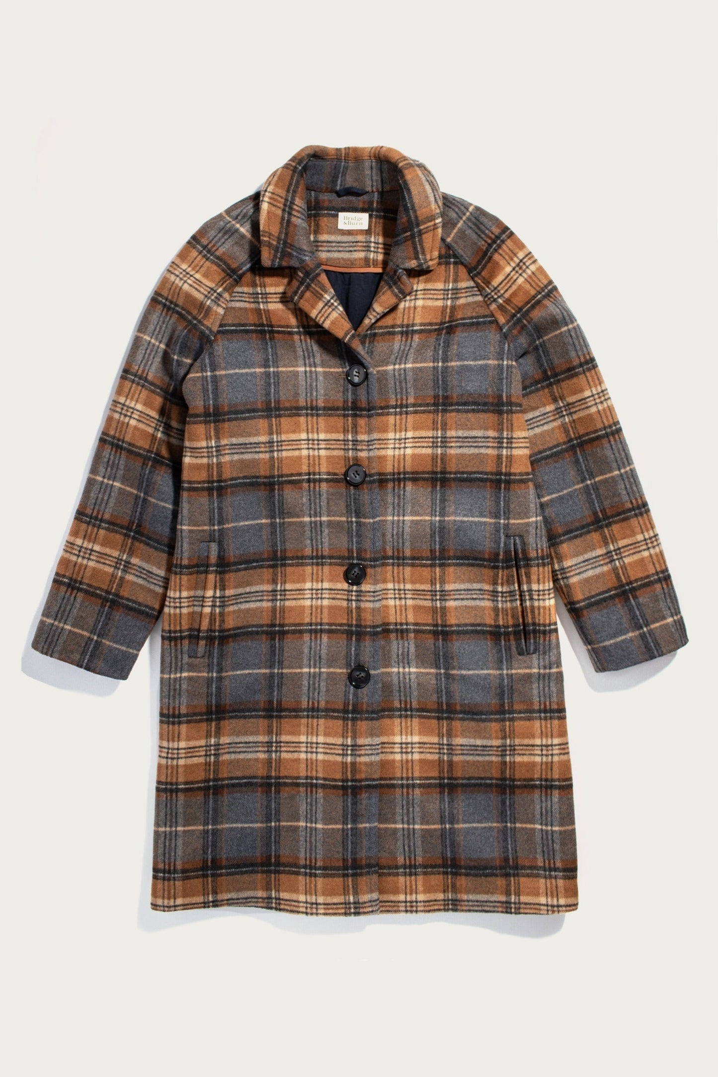 Alberta Coat in Dorset Plaid | Bridge & Burn