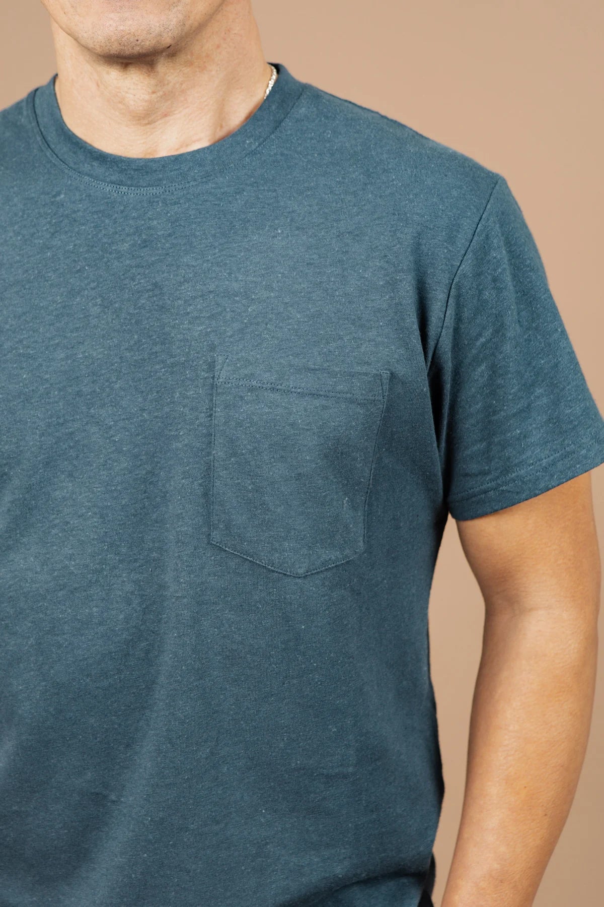 Hemp Pocket Tee in Storm Blue | Bridge & Burn