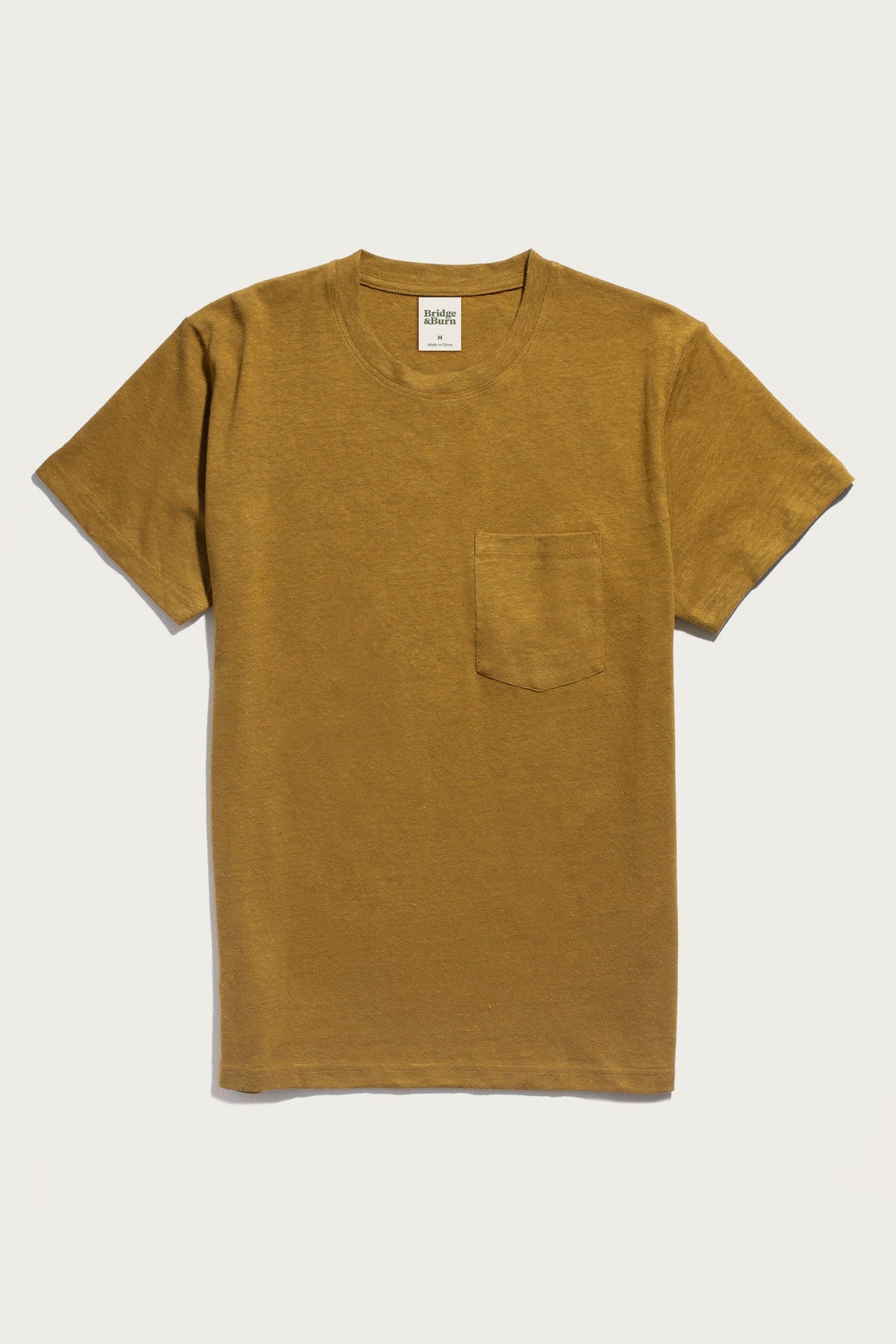 Hemp Pocket Tee in Mustard | Bridge & Burn