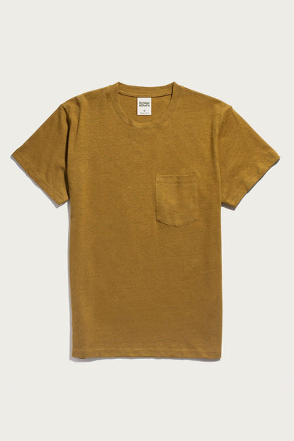 Hemp Pocket Tee in Mustard | Bridge & Burn