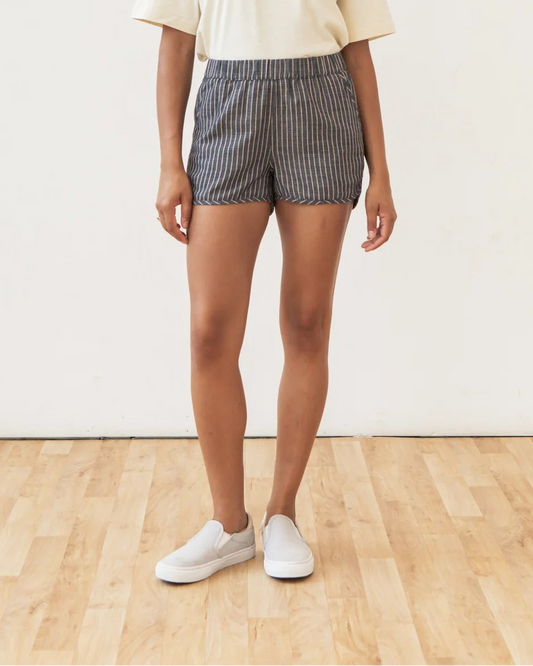 Luca Shorts in Denim Stripe | Bridge & Burn