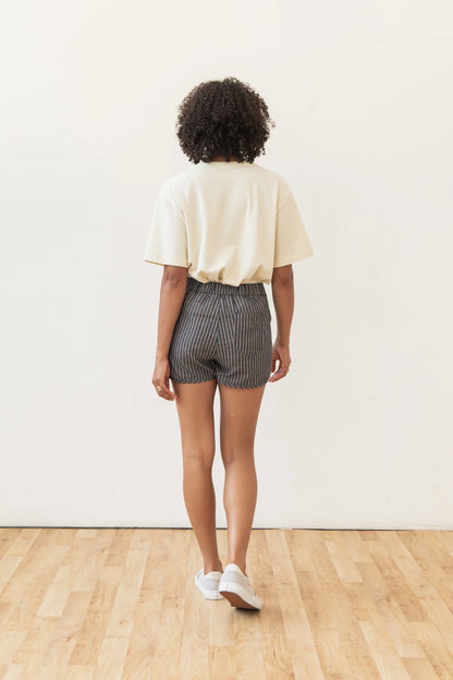 Luca Shorts in Denim Stripe | Bridge & Burn