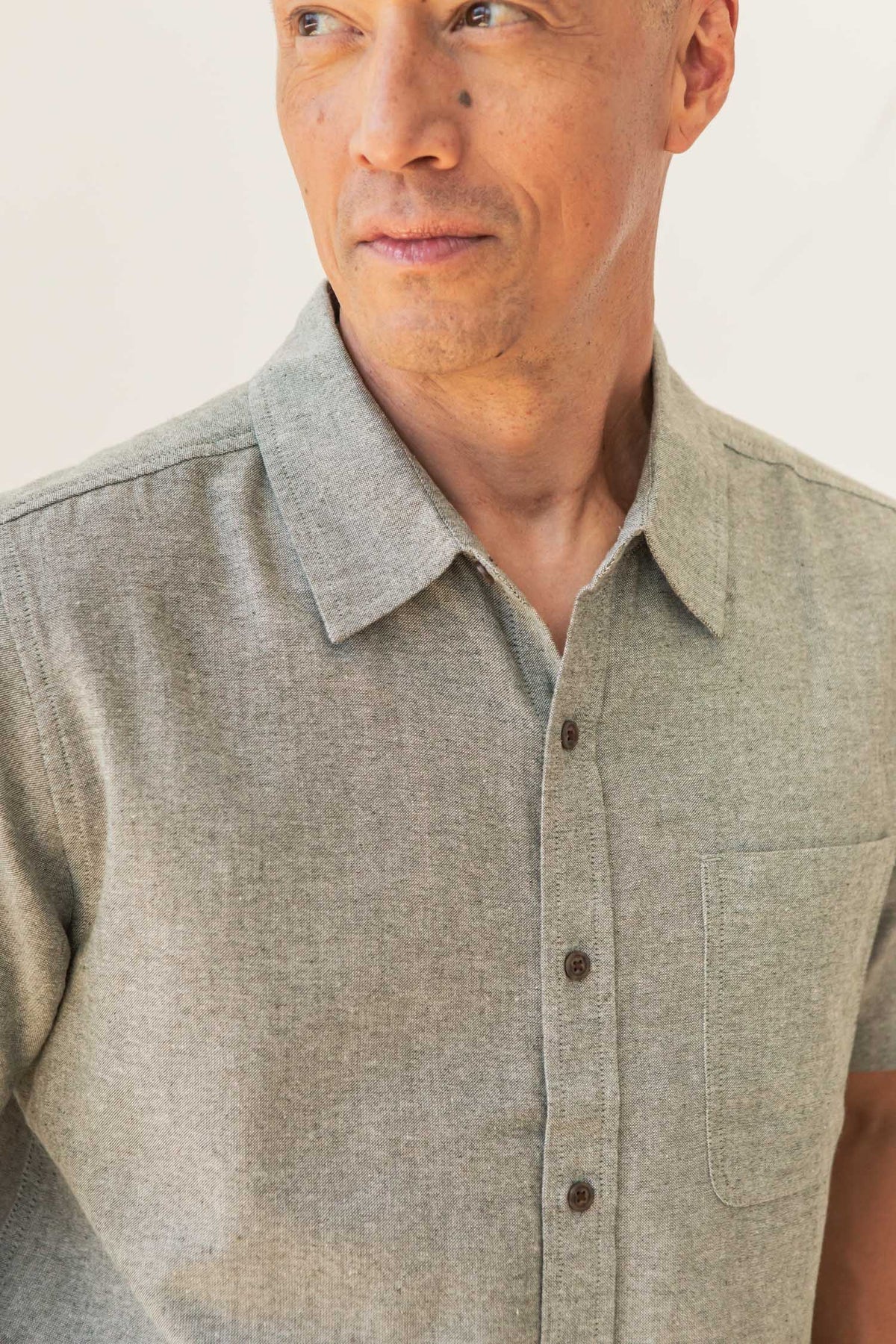 Malcom Shirt in Sage | Bridge & Burn