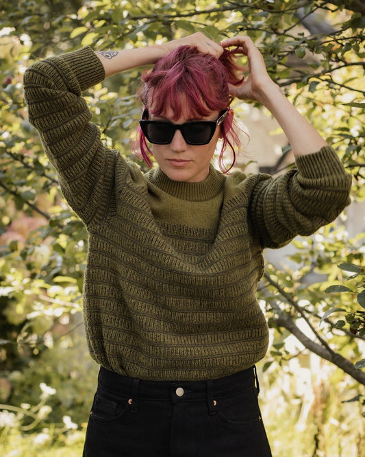 Sabine Sweater in Olive | Bridge & Burn