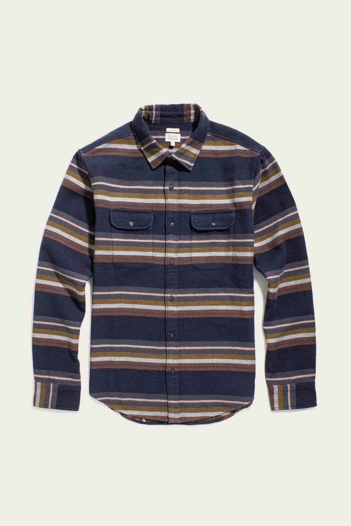 Cole Slim Shirt in Coastline Stripe | Bridge & Burn