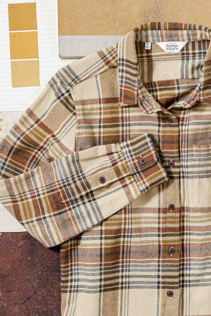 Ash Slim Shirt in Latte | Bridge & Burn