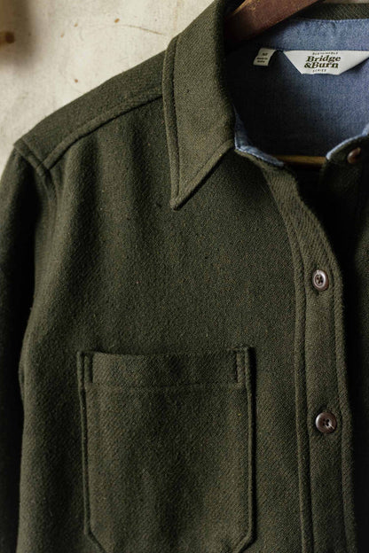 Dawson Overshirt in Sage | Bridge & Burn