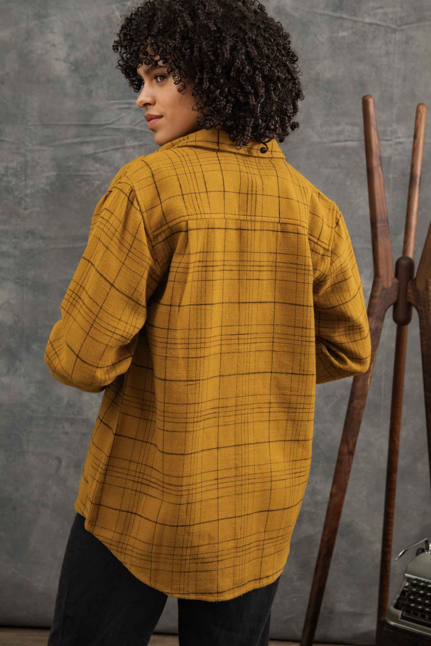 Lenon Shirt in Golden Plaid | Bridge & Burn