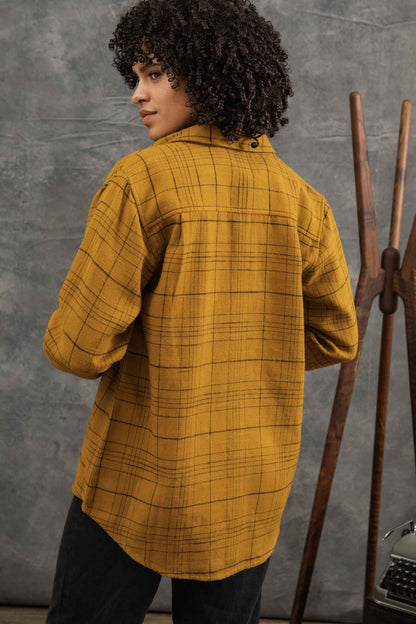 Lenon Shirt in Golden Plaid | Bridge & Burn