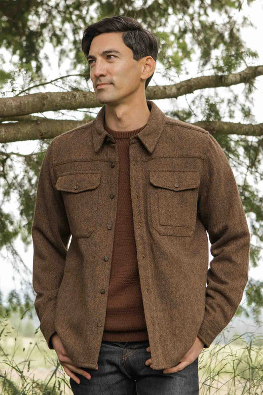 Fielding Jacket in Tawny Tweed | Bridge & Burn