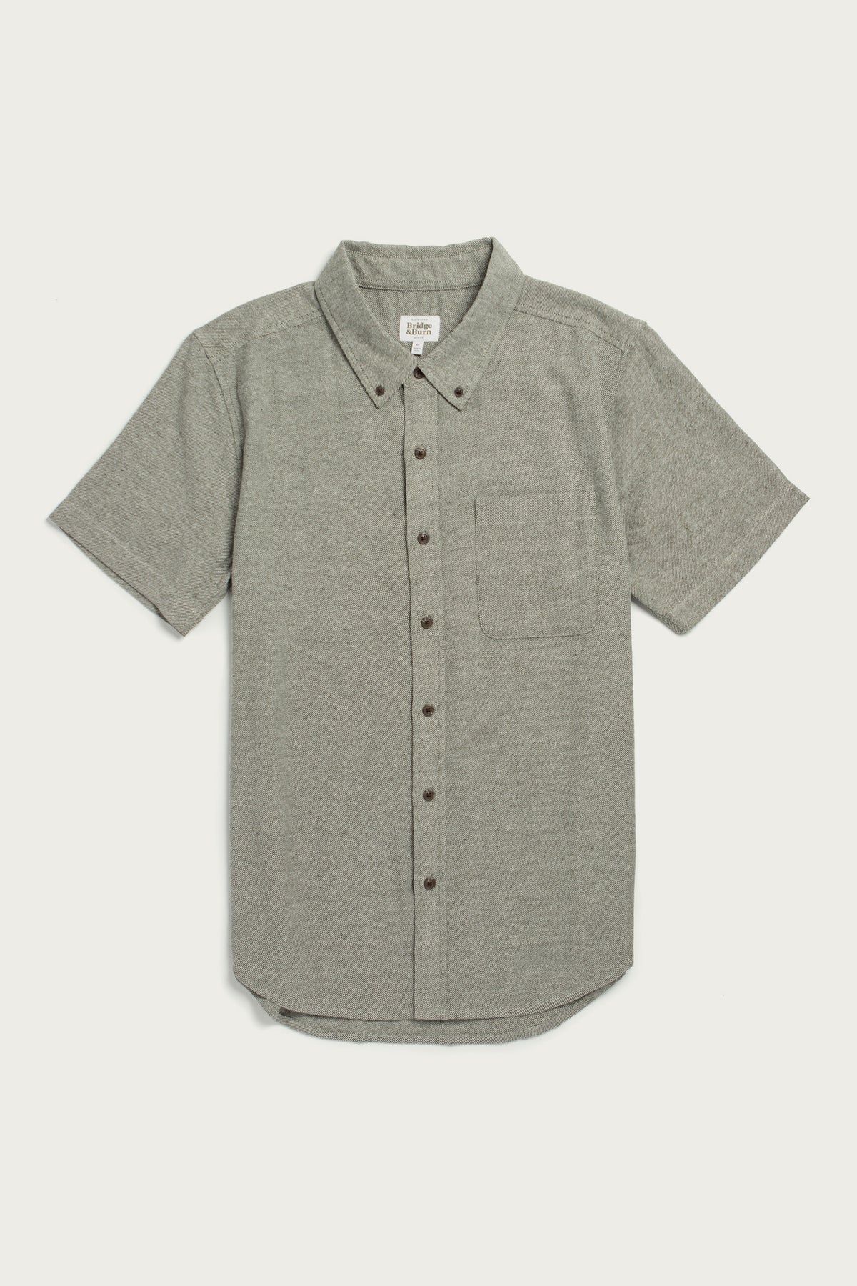 Bryce Shirt in Olive Twill | Bridge & Burn