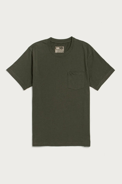 Recycled Pocket Tee in Olive | Bridge & Burn