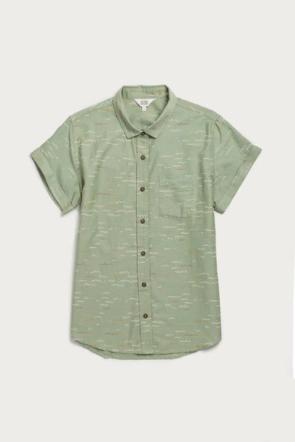 Bea Shirt in Tidal Wave Print | Bridge & Burn