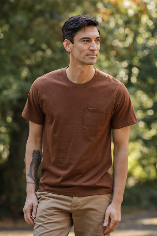 Recycled Pocket Tee in Bronze | Bridge & Burn