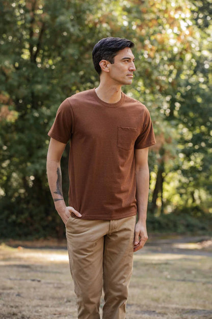 Recycled Pocket Tee in Bronze | Bridge & Burn