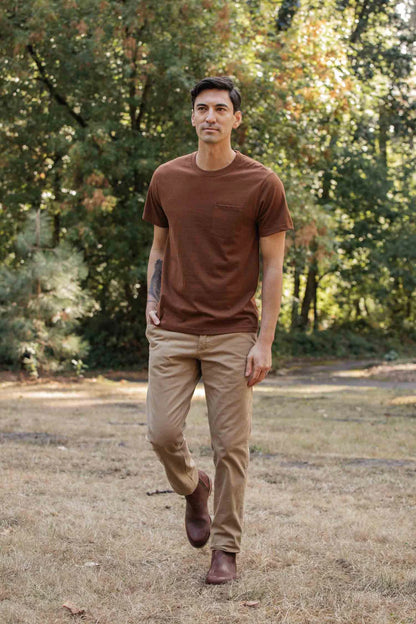 Recycled Pocket Tee in Bronze | Bridge & Burn