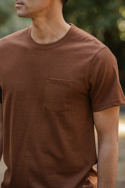 Recycled Pocket Tee in Bronze | Bridge & Burn