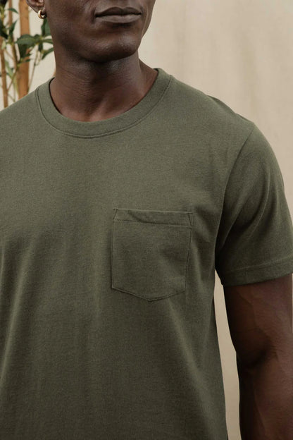 Recycled Pocket Tee in Olive | Bridge & Burn