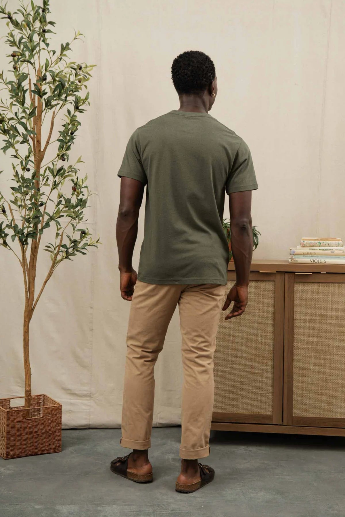 Recycled Pocket Tee in Olive | Bridge & Burn