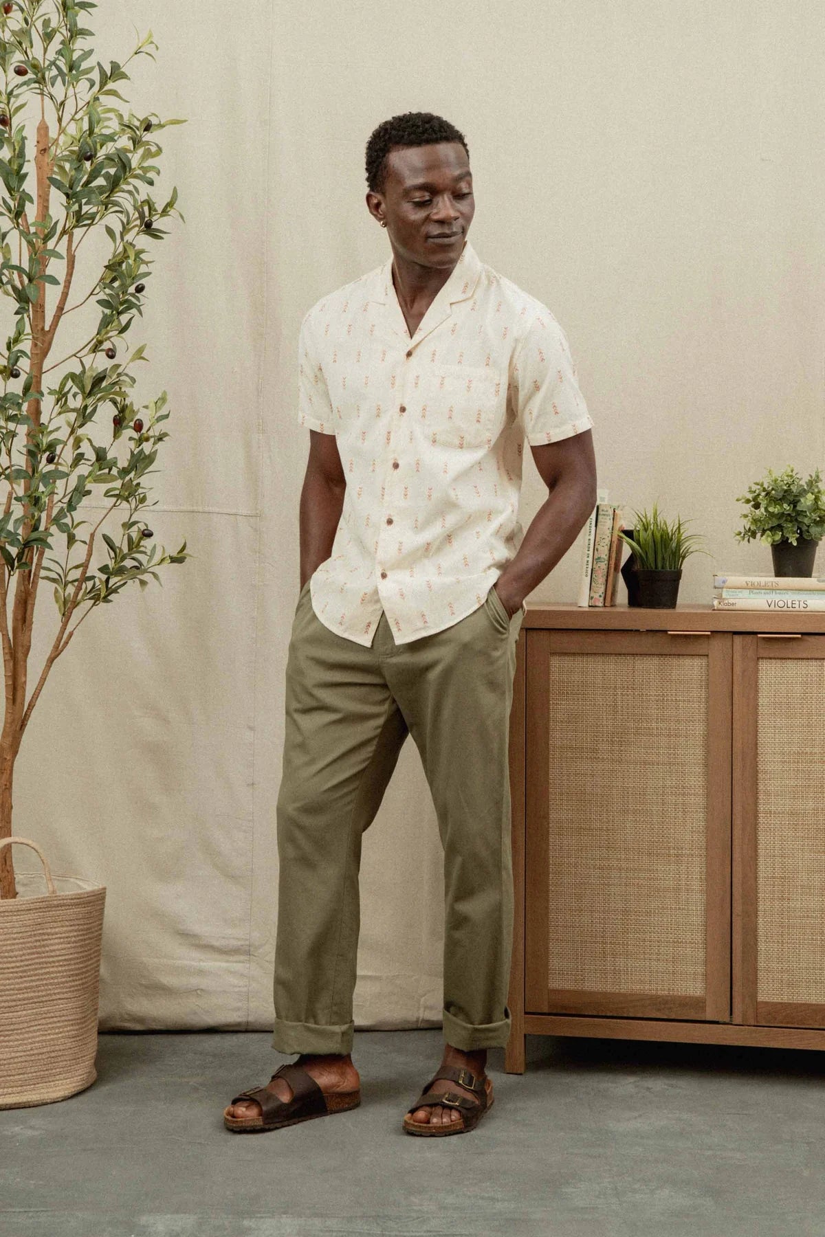Collins Slim Shirt in Dune | Bridge & Burn