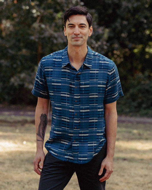 Emerson Shirt in Storm Stripe | Bridge & Burn