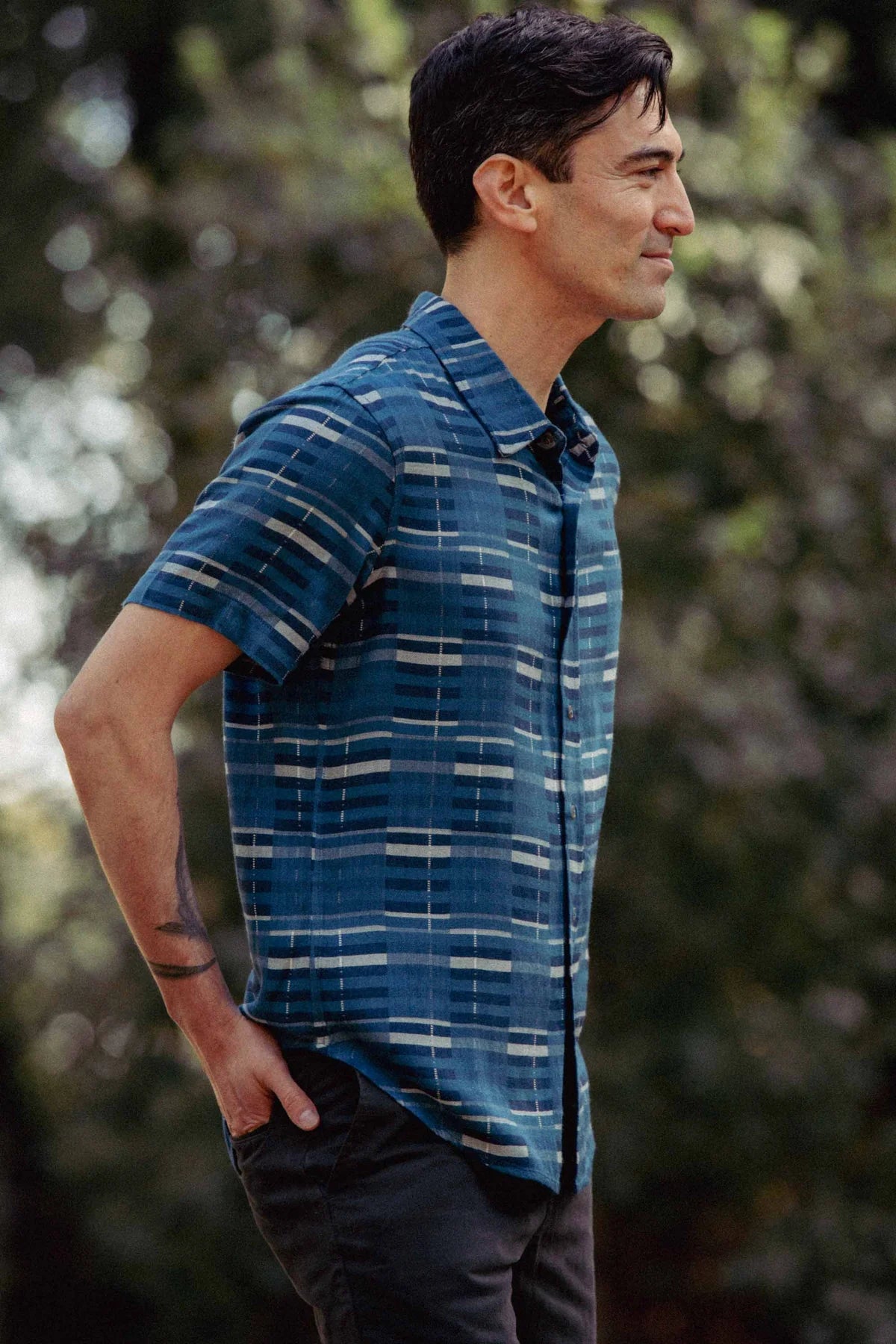 Emerson Shirt in Storm Stripe | Bridge & Burn