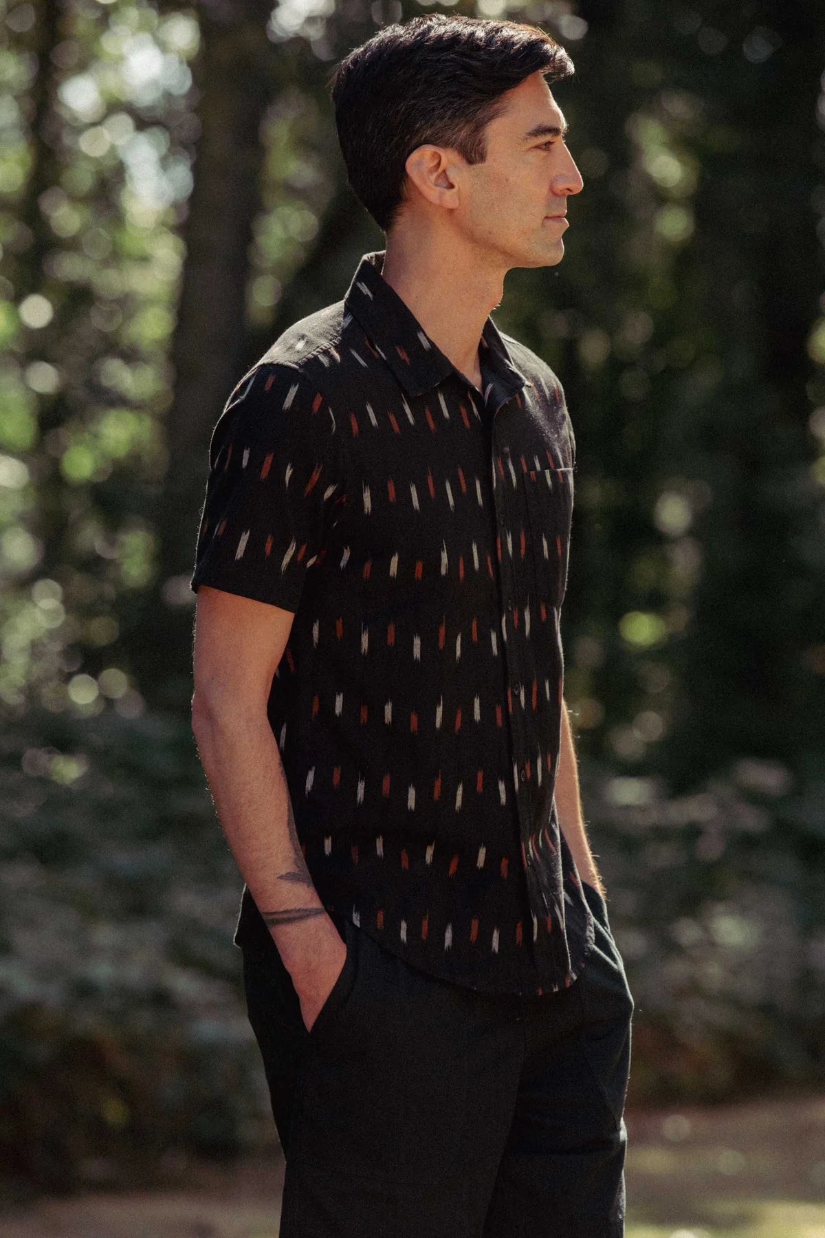 Harbor Slim Shirt in Dotted Horizon | Bridge & Burn