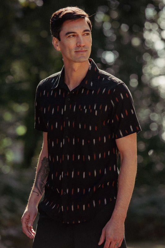 Harbor Slim Shirt in Dotted Horizon | Bridge & Burn