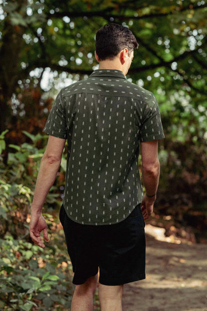 Harbor Slim Shirt in Thyme Arrows | Bridge & Burn