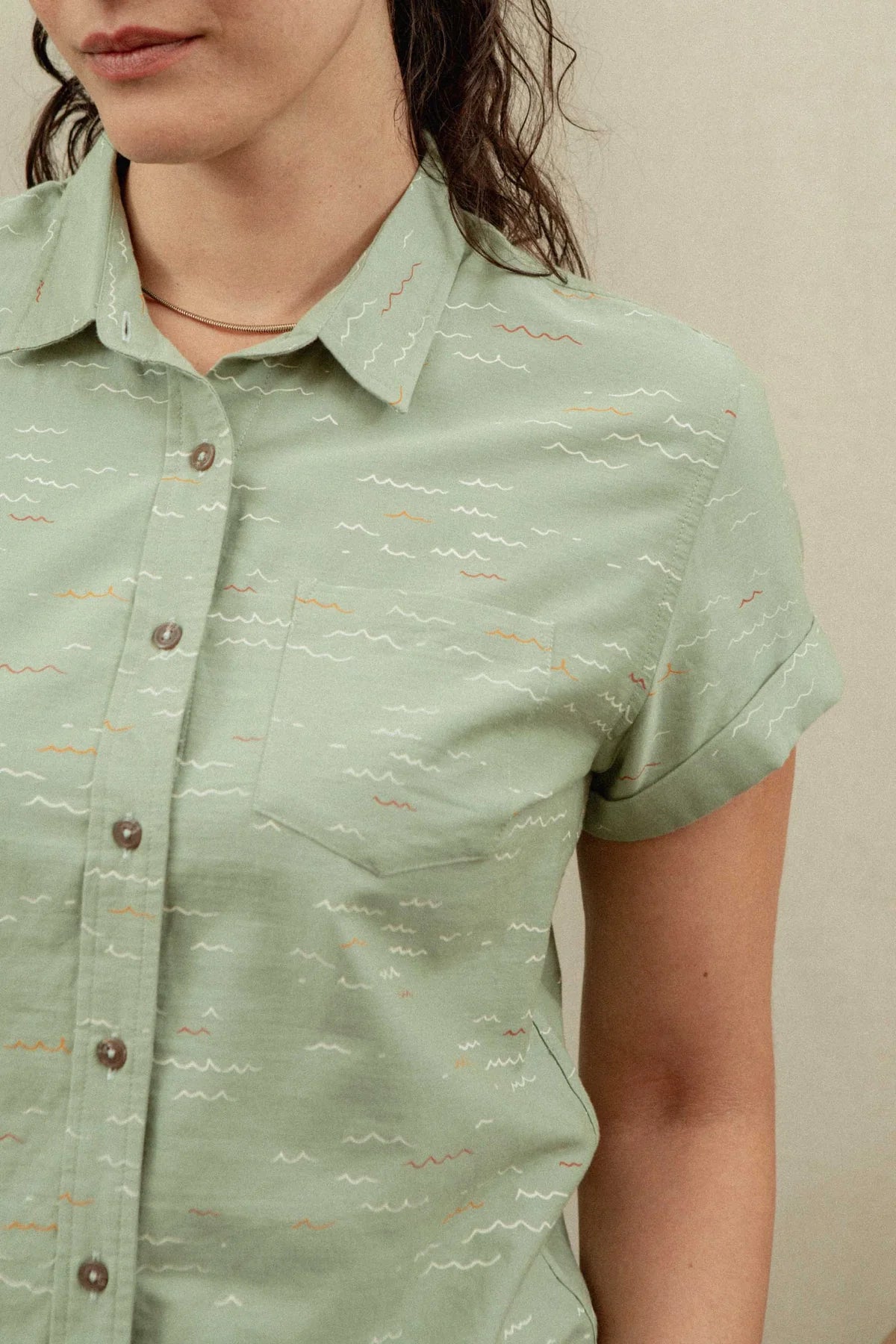 Bea Shirt in Tidal Wave Print | Bridge & Burn