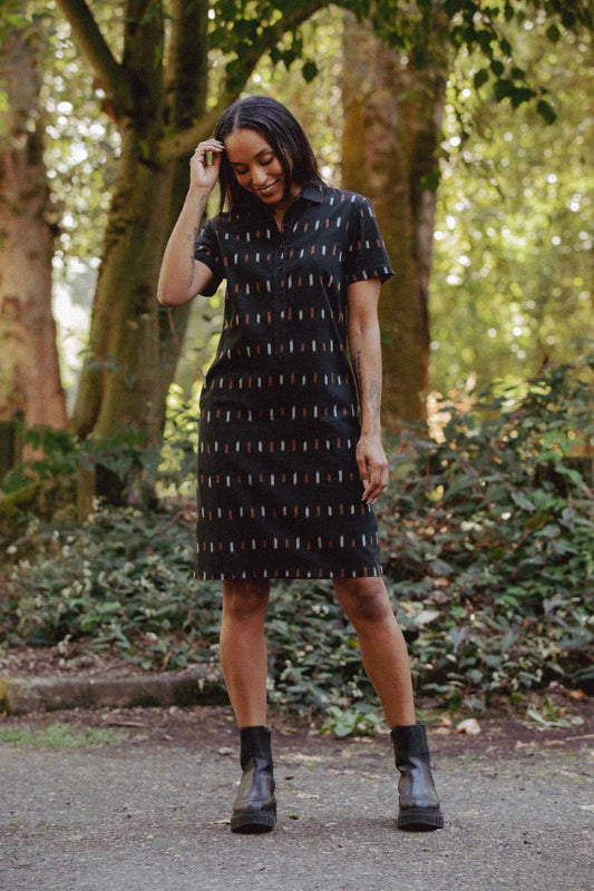 Delia Dress in Dotted Horizon | Bridge & Burn