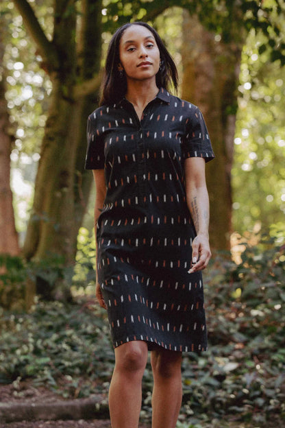 Delia Dress in Dotted Horizon | Bridge & Burn