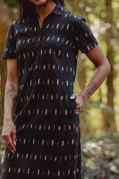 Delia Dress in Dotted Horizon | Bridge & Burn