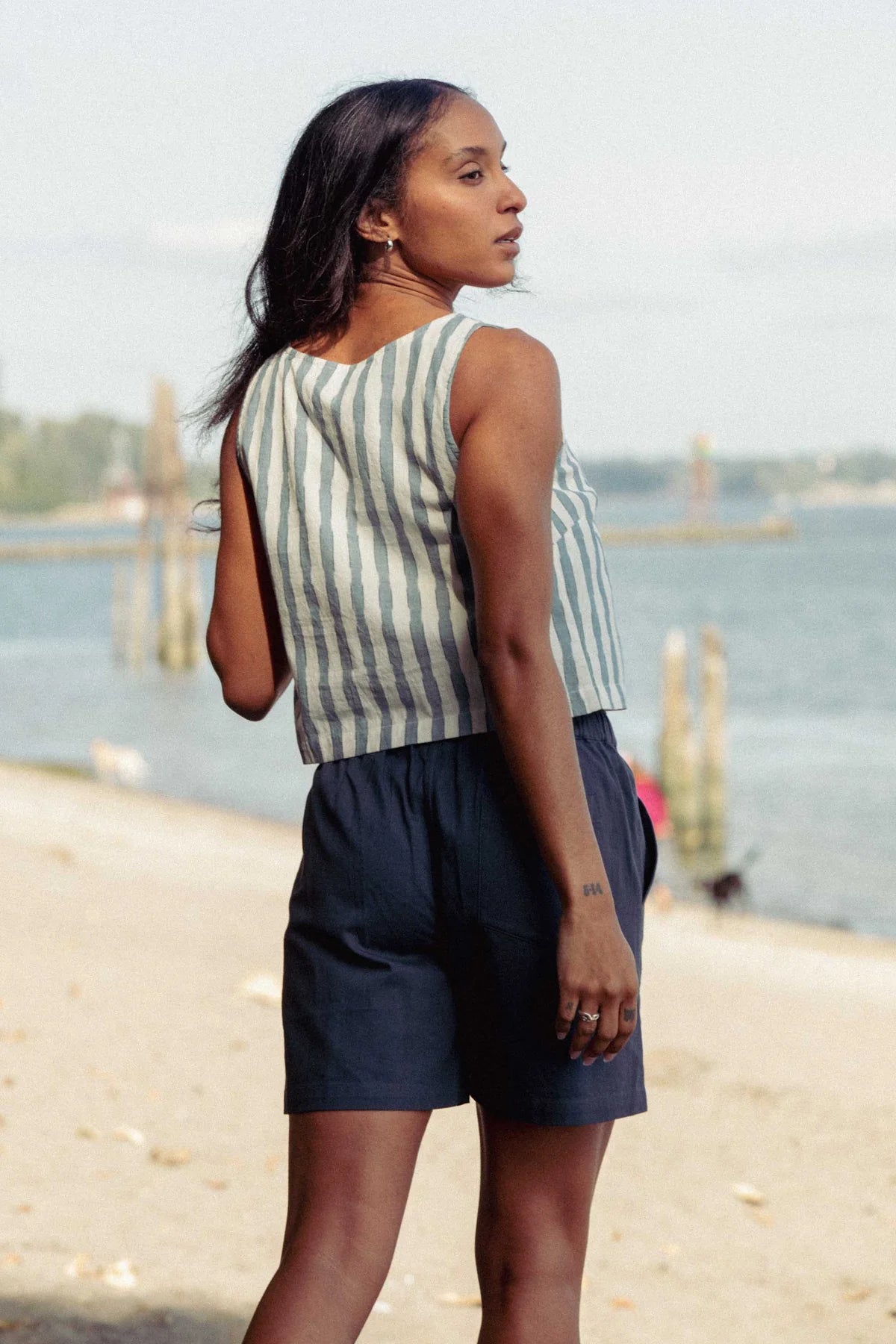 Sadie Tank in Beach Stripe | Bridge & Burn