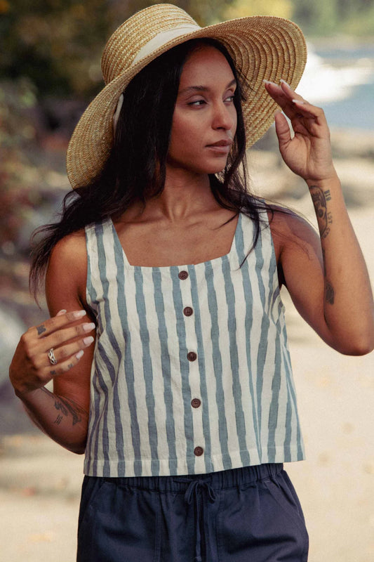 Sadie Tank in Beach Stripe | Bridge & Burn