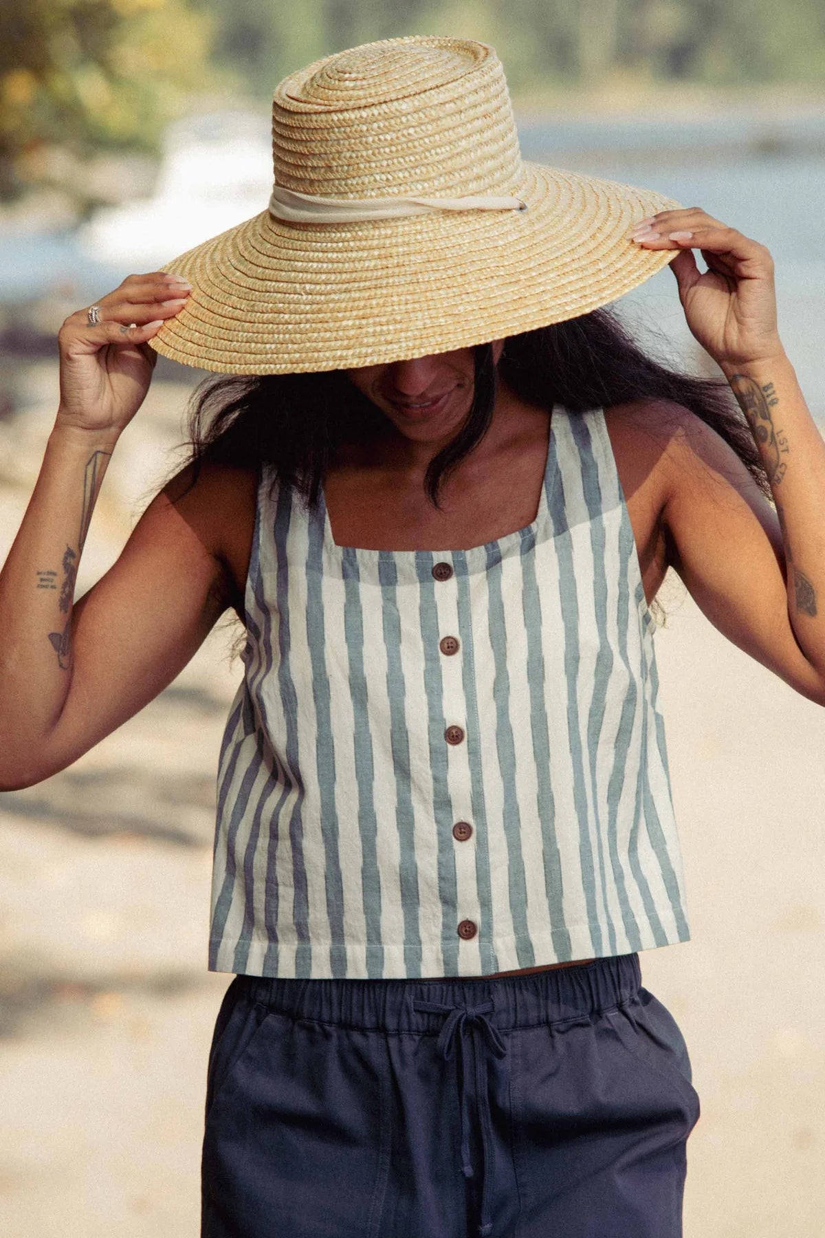 Sadie Tank in Beach Stripe | Bridge & Burn