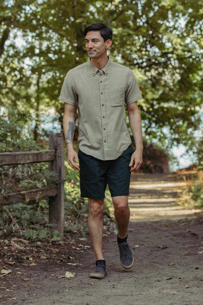 Bryce Shirt in Olive Twill | Bridge & Burn