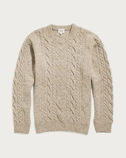 Ludlow Sweater in Flecked Oatmeal | Bridge & Burn