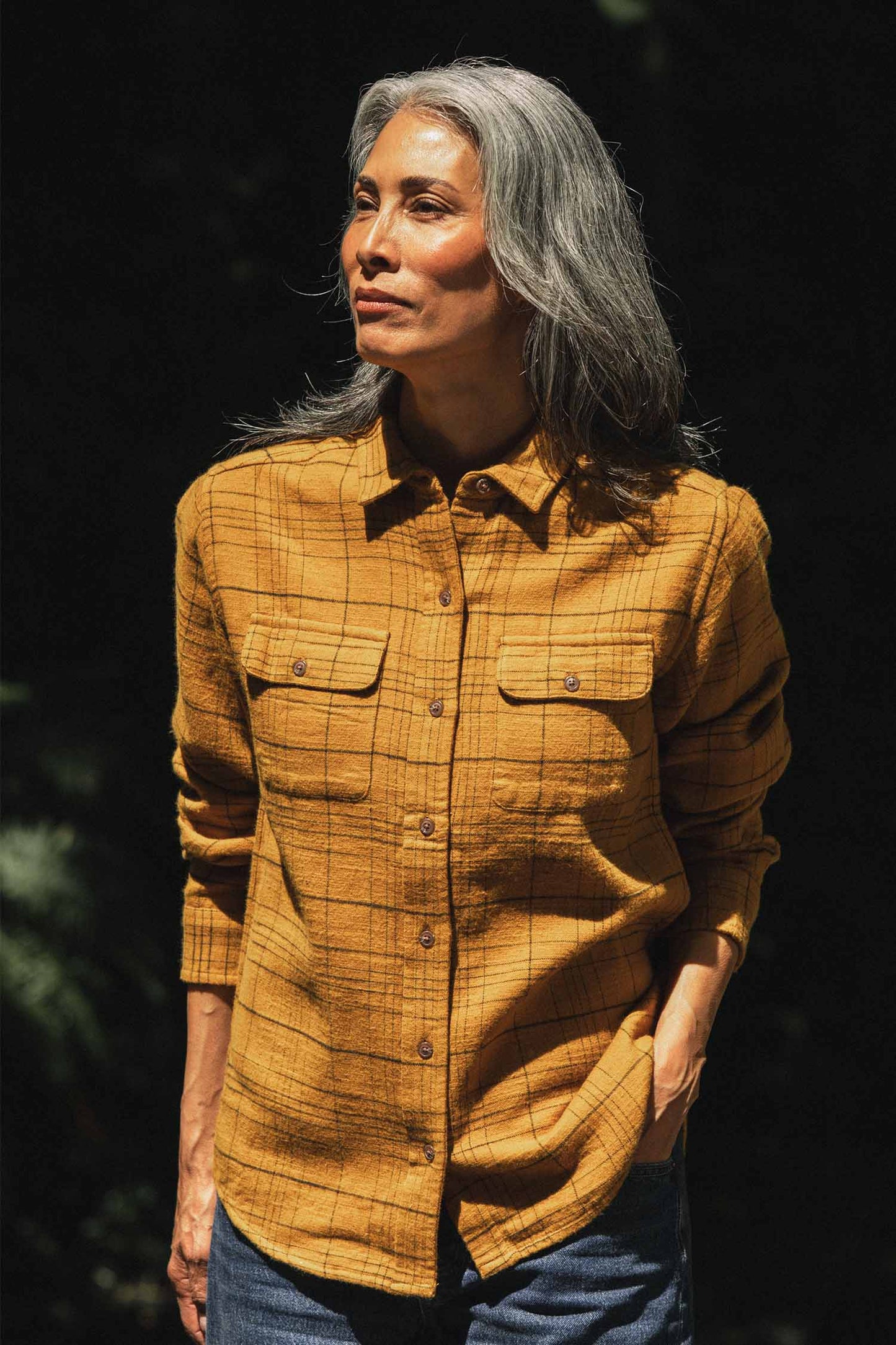 Lenon Shirt in Golden Plaid | Bridge & Burn